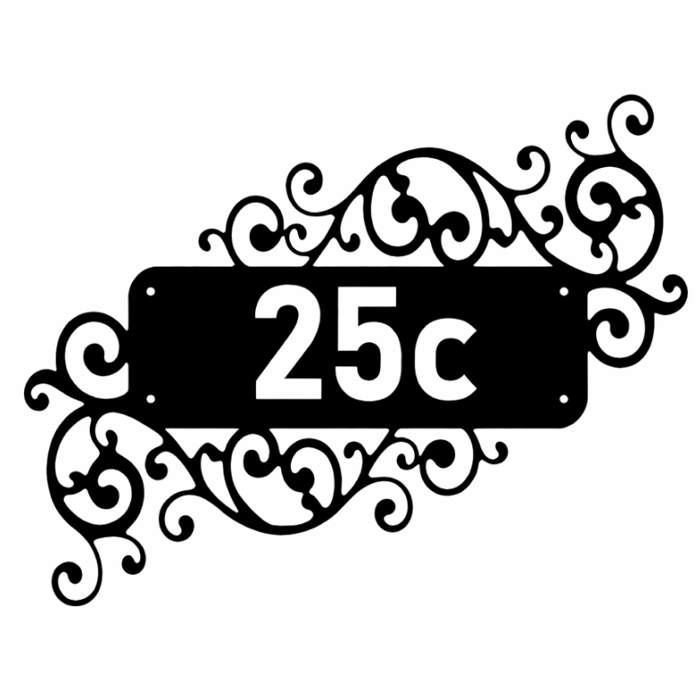 Obrazek (34) Tabliczka numer domu metalowa dekoracja - obrazek 1