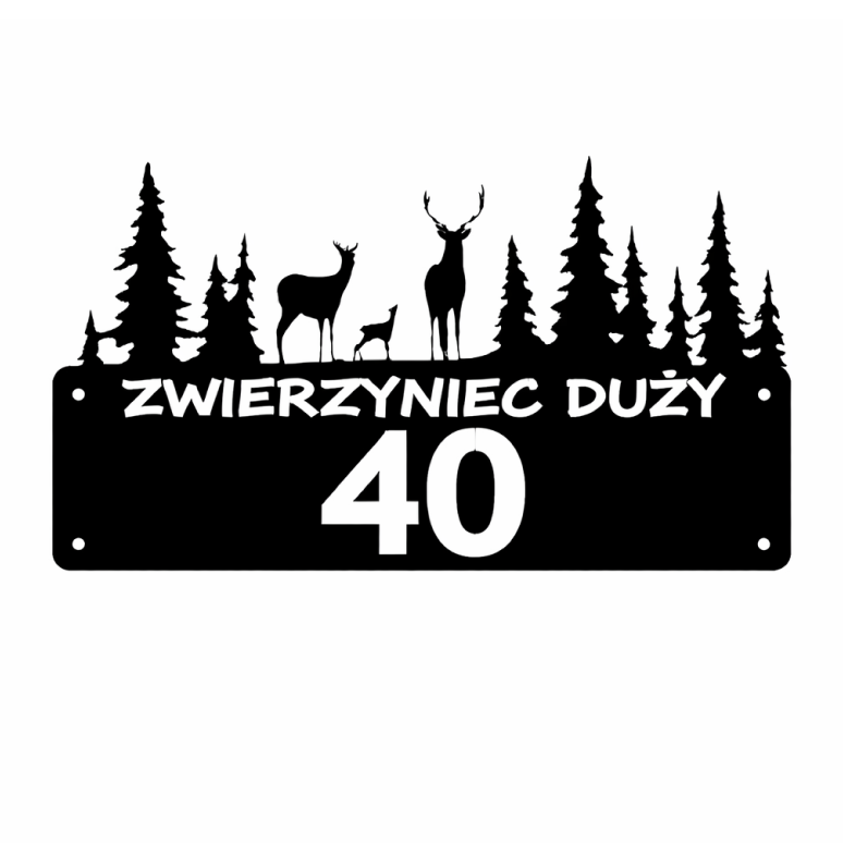 Obrazek (40) Tabliczka numer domu metalowa zwierze - obrazek 1