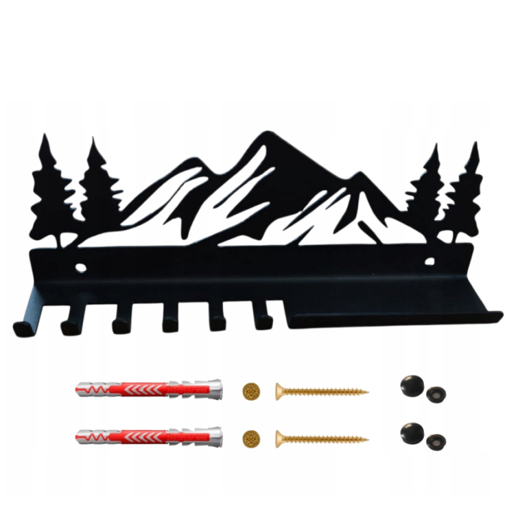 Obrazek (5) Wieszak na ubrania i drobiazgi ścienny "Góry" - obrazek 1